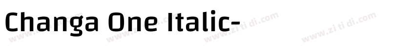 Changa One Italic字体转换